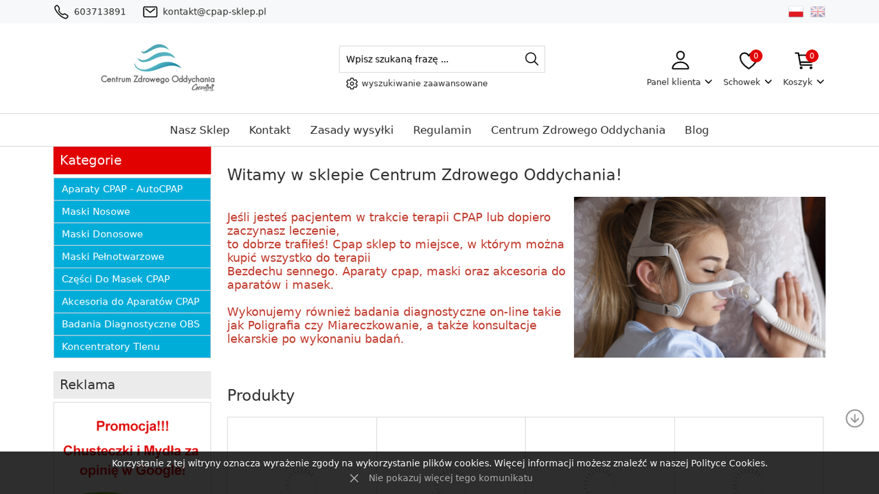 Sklep z przyrządami do CPAP - Centrum Zdrowego Oddychania cover