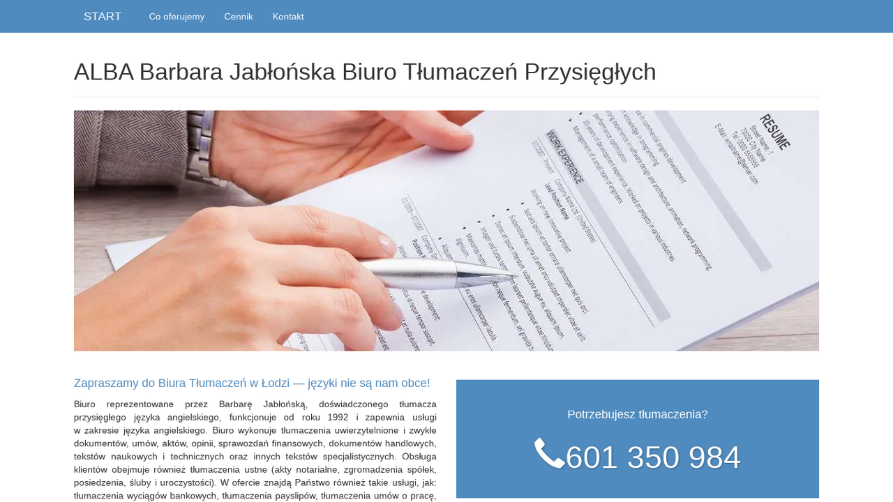 Biuro Tłumaczeń Przysięgłych ALBA cover