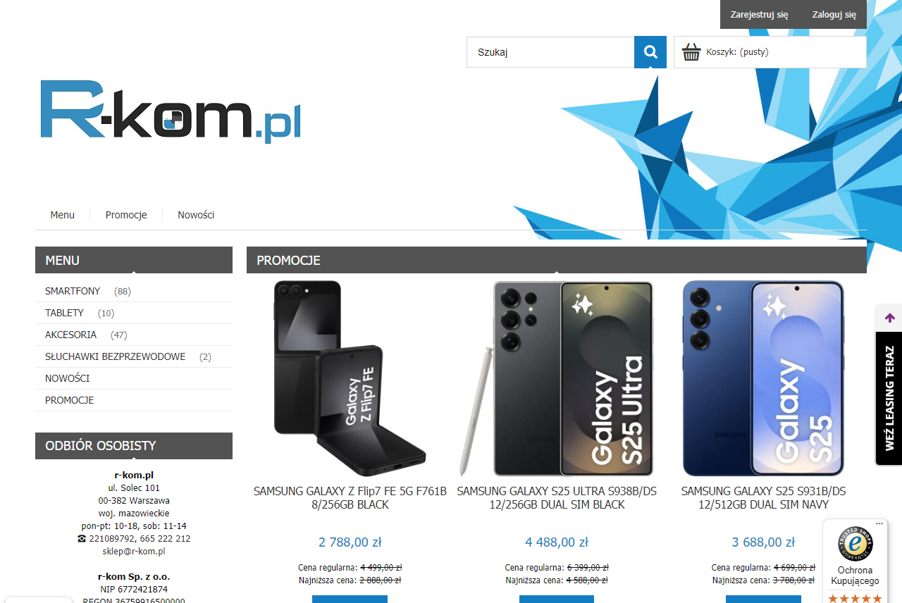 r-kom - smartfony, tablety i akcesoria cover